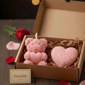Valentin-napi "Pure Love" Ajándékszett gravírozott kártyával